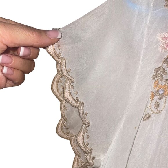 Johnny Was Womens Top Size S White Talum Allover Embroidered Tunic Boho Chic - Picture 7 of 12